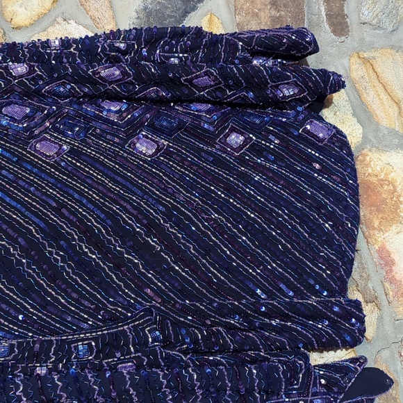 Judith and creations silk sequins evening top - Picture 3 of 16